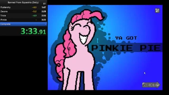 Banned from equestria (daily) speedrun luna% 5:43.53