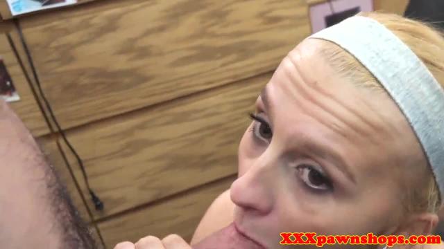 Teenage pawnshop amateur cocksucking