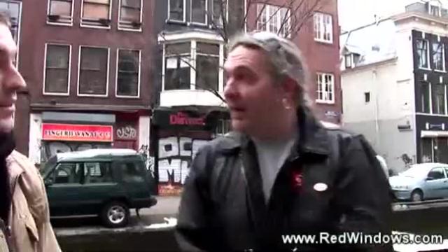 Tourist visits the red light district