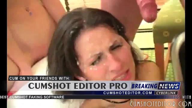 Cumbathing brunette slut