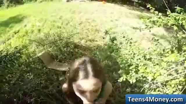 Teens love money fucked in open public - video 22