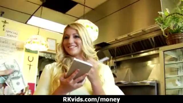 Amateur chick takes money for a fuck 14